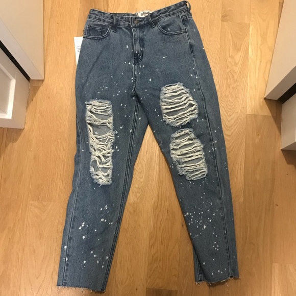 Beach Flicker Distressed Mom Jeans from SikSilk - Picture 3 of 7